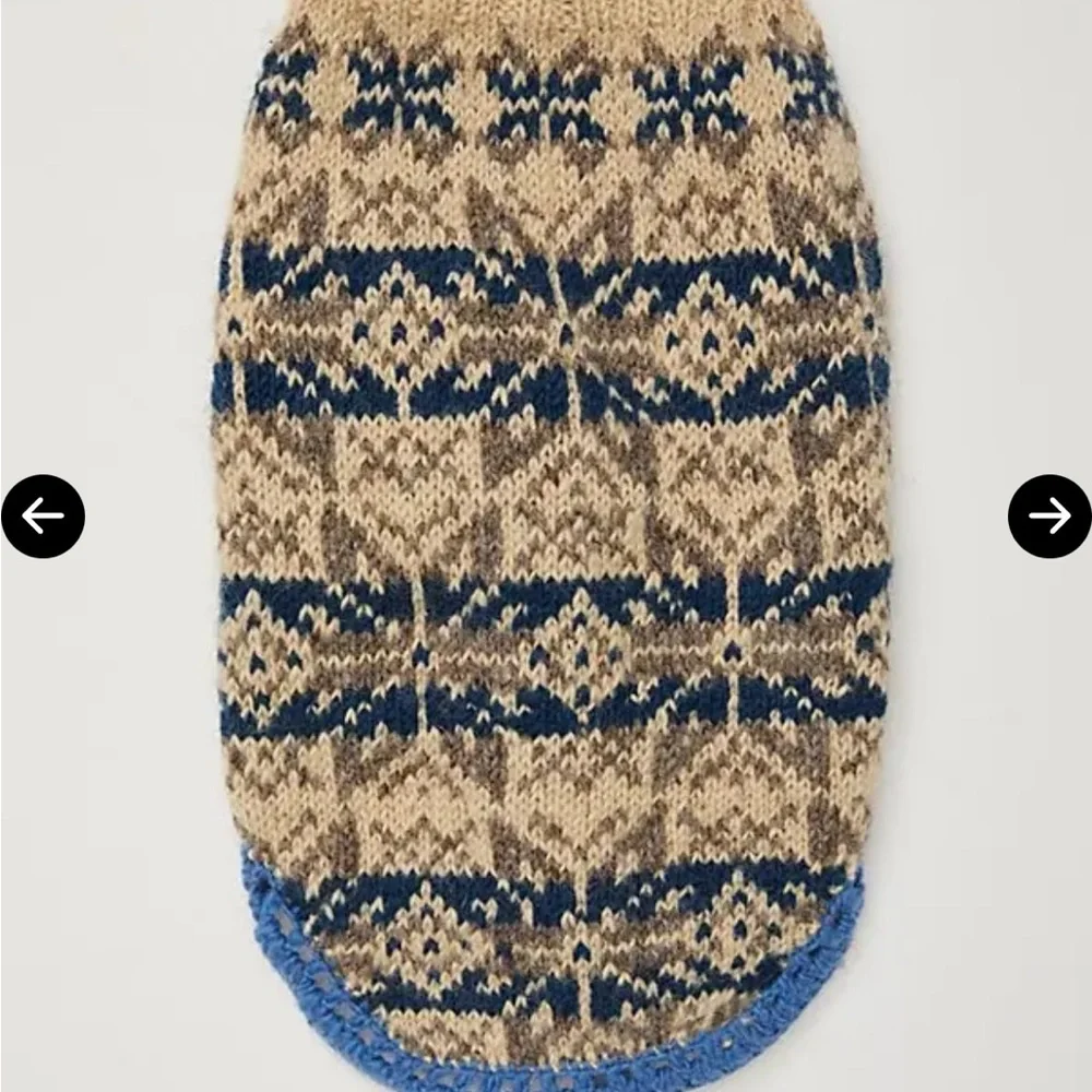 French Knot Free People New Medium Knit Patterned Dog Sweater